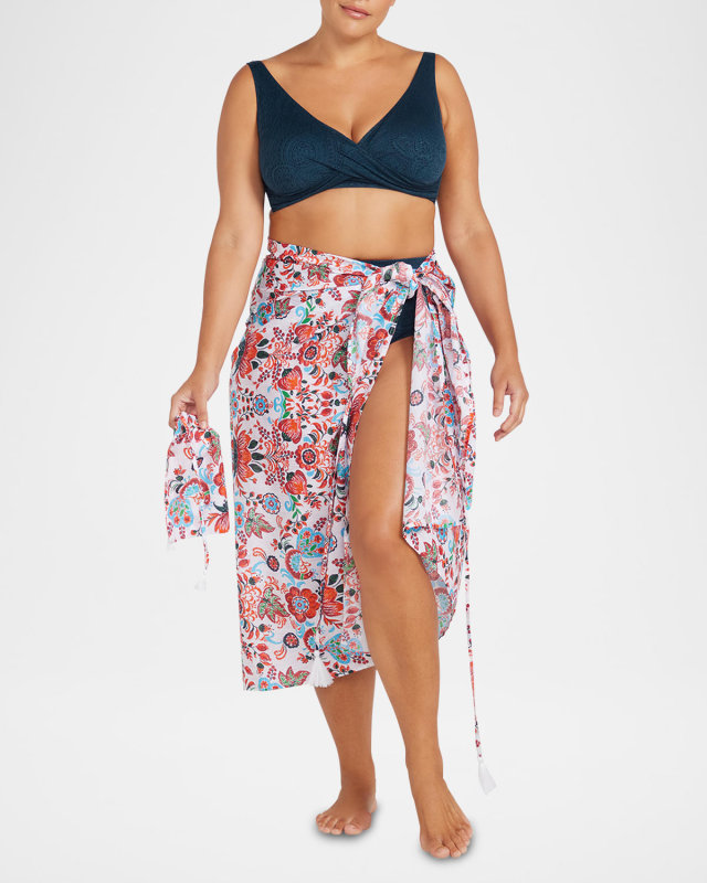 Loquacious Bach Sarong Coverup with Bag